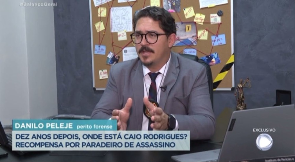 Danilo Peleje identificado como perito forense no Balanço Geral